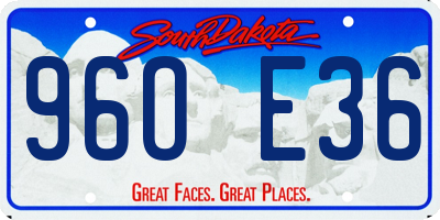 SD license plate 96OE36
