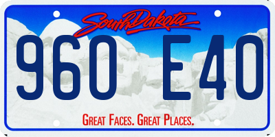 SD license plate 96OE40