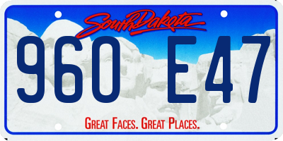 SD license plate 96OE47