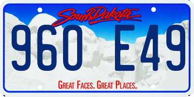 SD license plate 96OE49