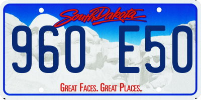 SD license plate 96OE50