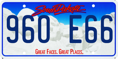 SD license plate 96OE66