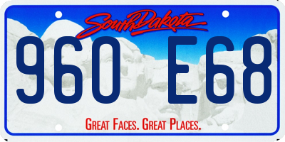 SD license plate 96OE68