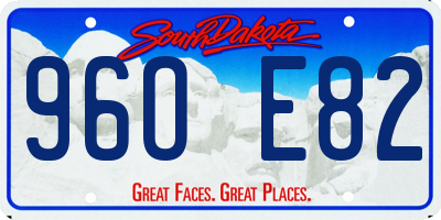 SD license plate 96OE82