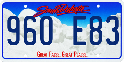 SD license plate 96OE83
