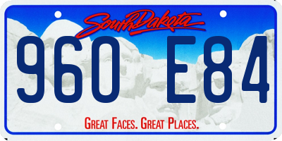 SD license plate 96OE84