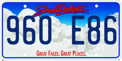 SD license plate 96OE86