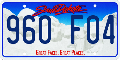 SD license plate 96OF04