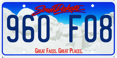 SD license plate 96OF08