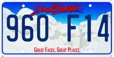 SD license plate 96OF14