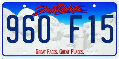 SD license plate 96OF15