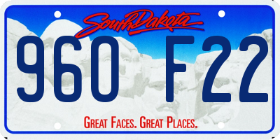 SD license plate 96OF22