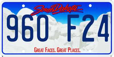 SD license plate 96OF24