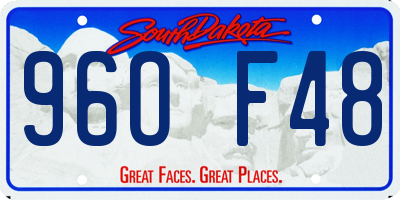SD license plate 96OF48