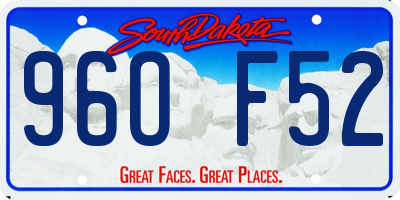 SD license plate 96OF52