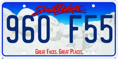 SD license plate 96OF55