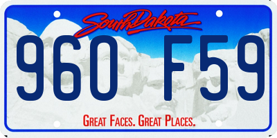 SD license plate 96OF59