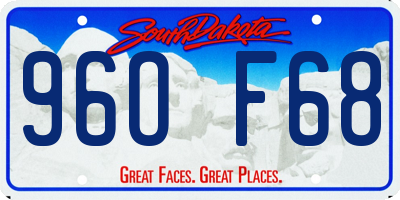 SD license plate 96OF68