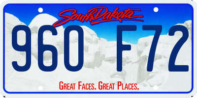 SD license plate 96OF72