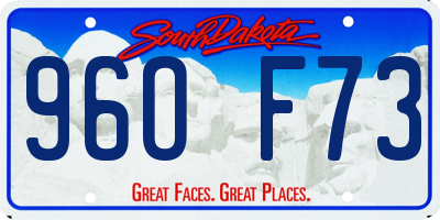 SD license plate 96OF73