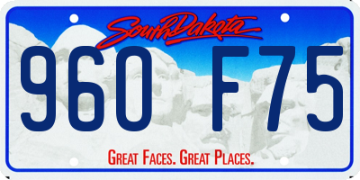 SD license plate 96OF75