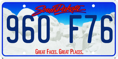 SD license plate 96OF76