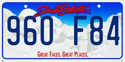 SD license plate 96OF84