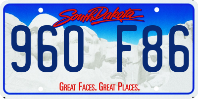 SD license plate 96OF86