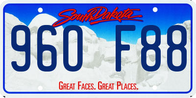 SD license plate 96OF88