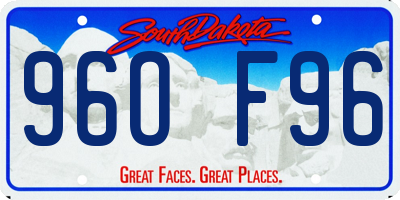 SD license plate 96OF96