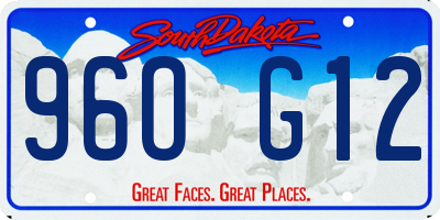 SD license plate 96OG12