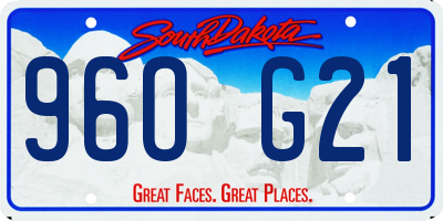 SD license plate 96OG21