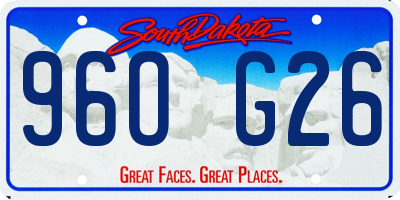SD license plate 96OG26