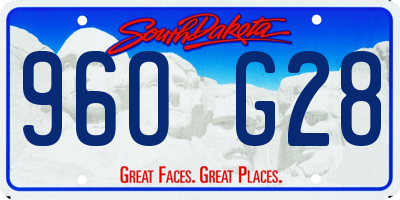 SD license plate 96OG28