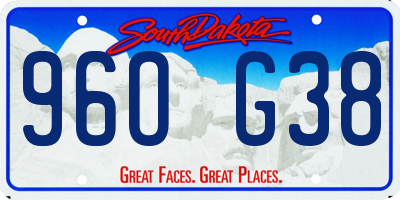 SD license plate 96OG38