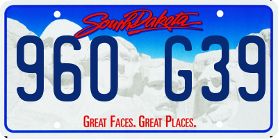 SD license plate 96OG39