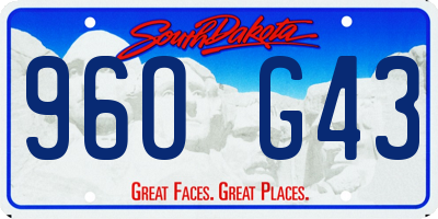 SD license plate 96OG43