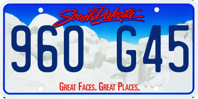 SD license plate 96OG45
