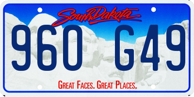 SD license plate 96OG49