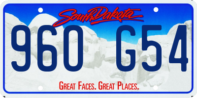SD license plate 96OG54