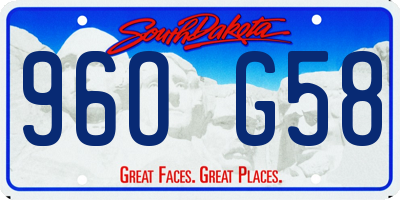 SD license plate 96OG58