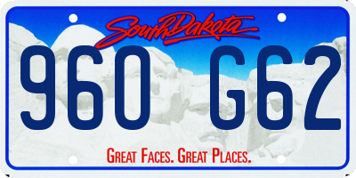 SD license plate 96OG62