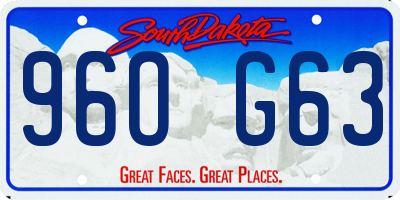 SD license plate 96OG63