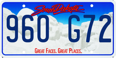 SD license plate 96OG72