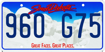 SD license plate 96OG75