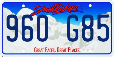 SD license plate 96OG85