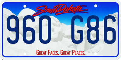 SD license plate 96OG86