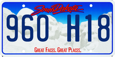 SD license plate 96OH18