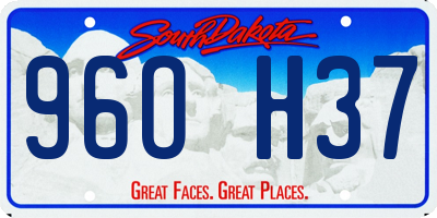 SD license plate 96OH37
