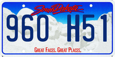 SD license plate 96OH51